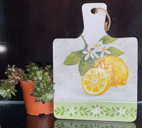 Thớt gỗ trang trí loại nhỏ 15 x 15cm