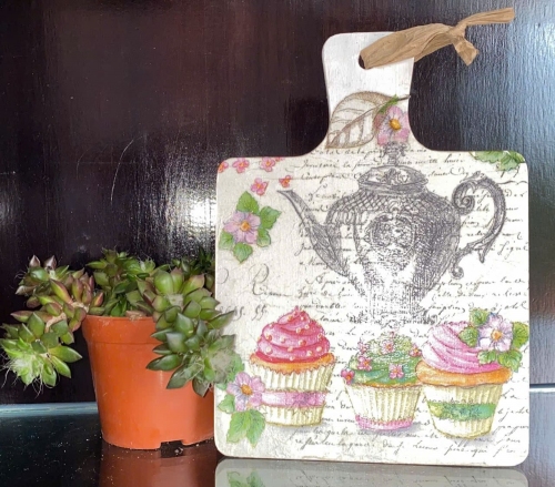 Thớt gỗ trang trí loại nhỏ 15 x 15cm