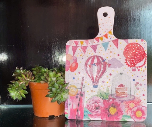 Thớt gỗ trang trí loại nhỏ 15 x 15cm