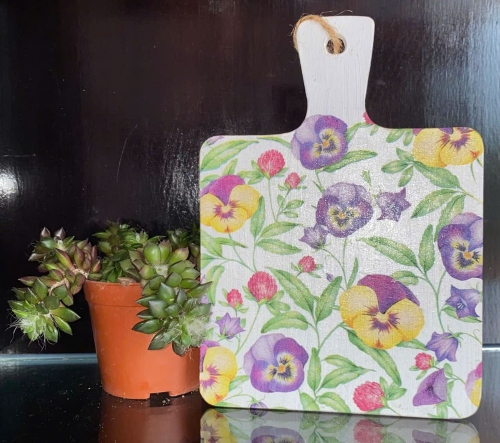 Thớt gỗ trang trí loại nhỏ 15 x 15cm