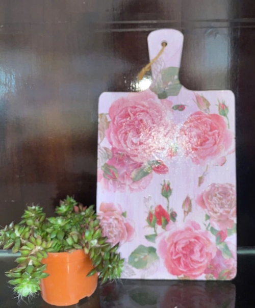 Thớt gỗ trang trí loại lớn 17,5 x 23,5cm