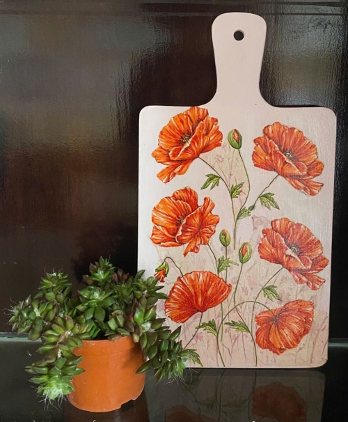 Thớt gỗ trang trí loại lớn 17,5 x 23,5cm