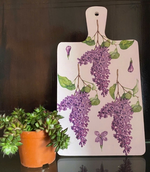 Thớt gỗ trang trí loại lớn 17,5 x 23,5cm